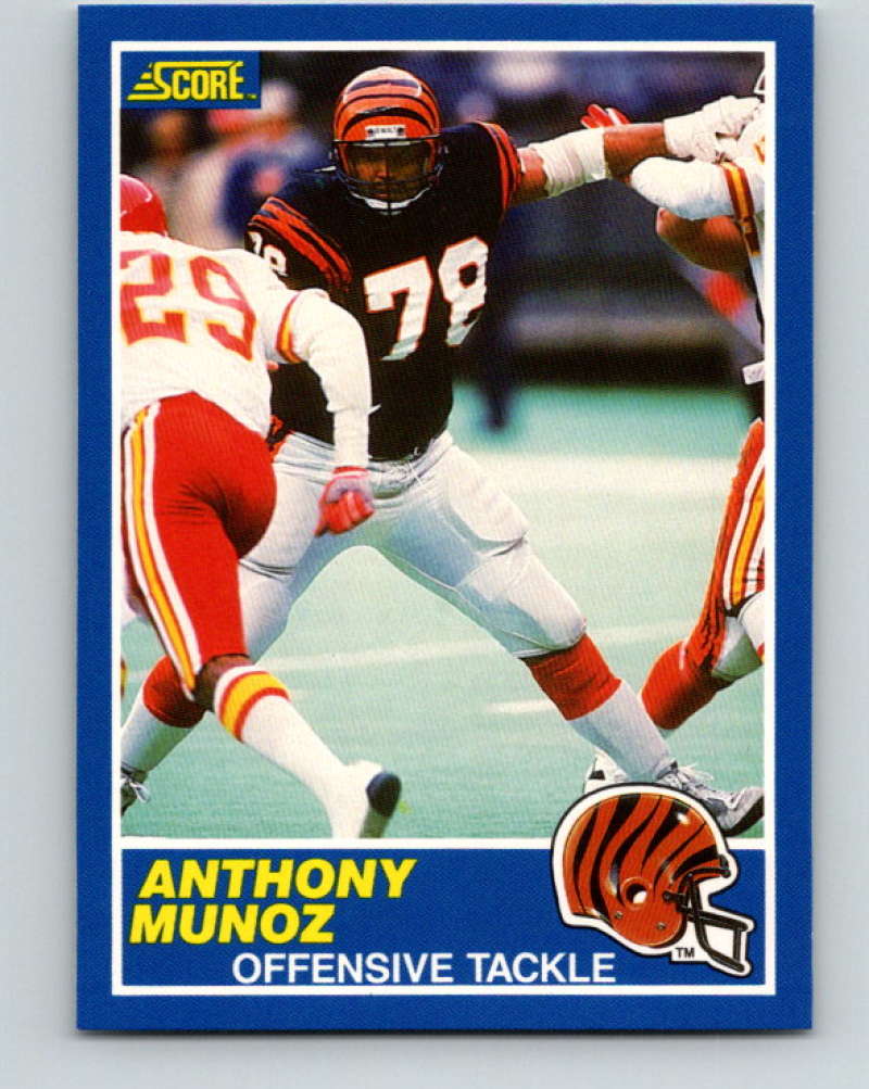 1989 Score #96 Anthony Munoz Mint Cincinnati Bengals  Image 1