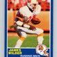 1989 Score #97 James Wilder Mint Tampa Bay Buccaneers  Image 1