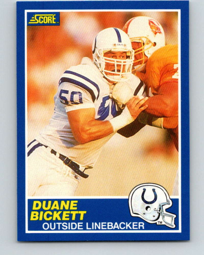 1989 Score #104 Duane Bickett Mint Indianapolis Colts  Image 1