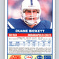 1989 Score #104 Duane Bickett Mint Indianapolis Colts  Image 2