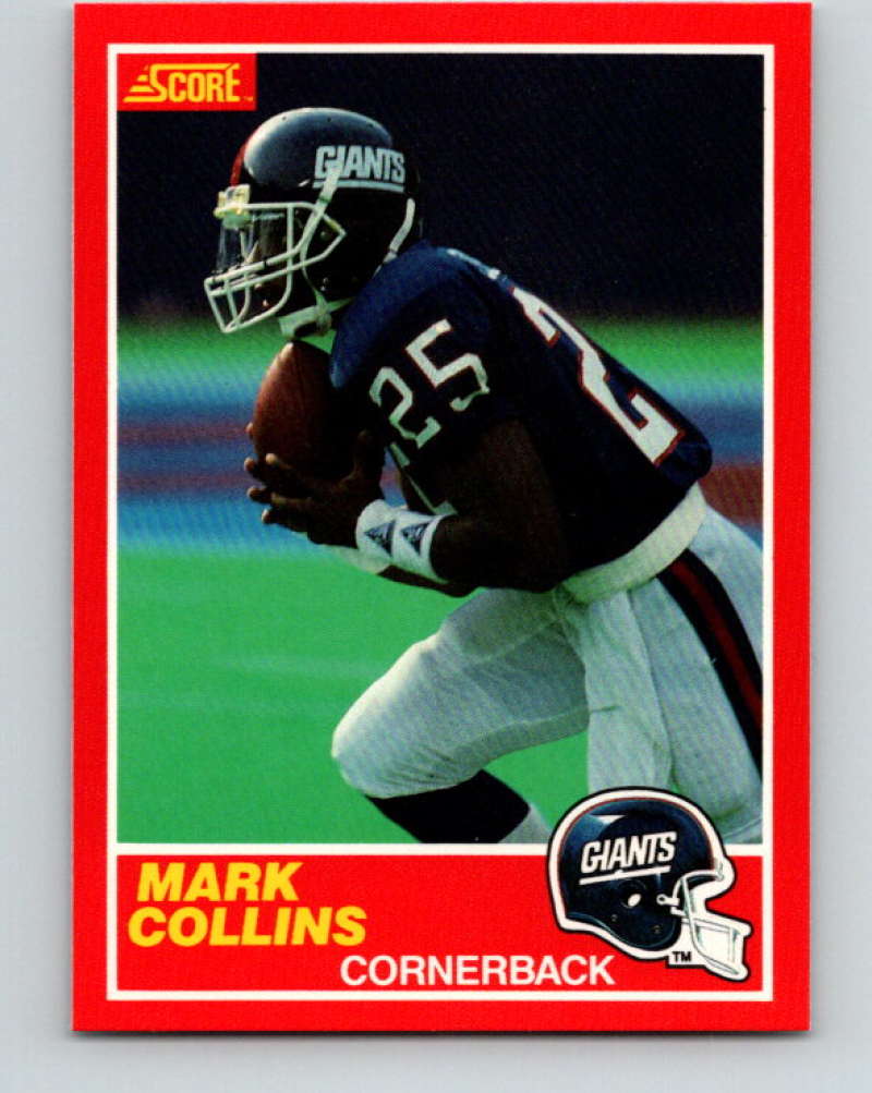 1989 Score #117 Mark Collins Mint RC Rookie New York Giants  Image 1