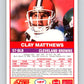 1989 Score #127 Clay Matthews Mint Cleveland Browns  Image 2