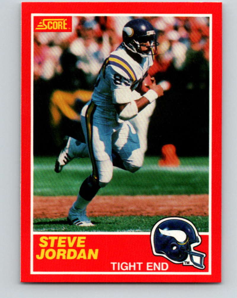 1989 Score #132 Steve Jordan Mint Minnesota Vikings  Image 1