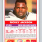 1989 Score #136 Rickey Jackson Mint New Orleans Saints  Image 2