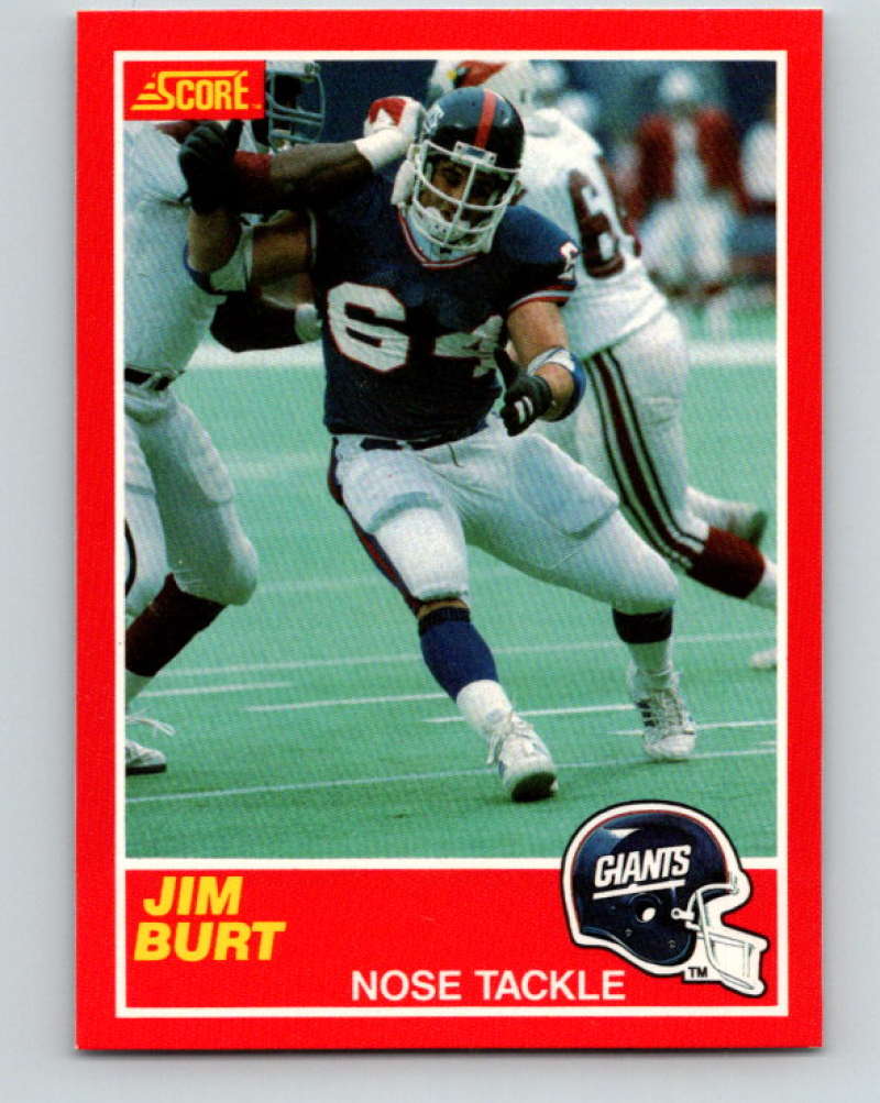 1989 Score #138 Jim Burt Mint New York Giants  Image 1