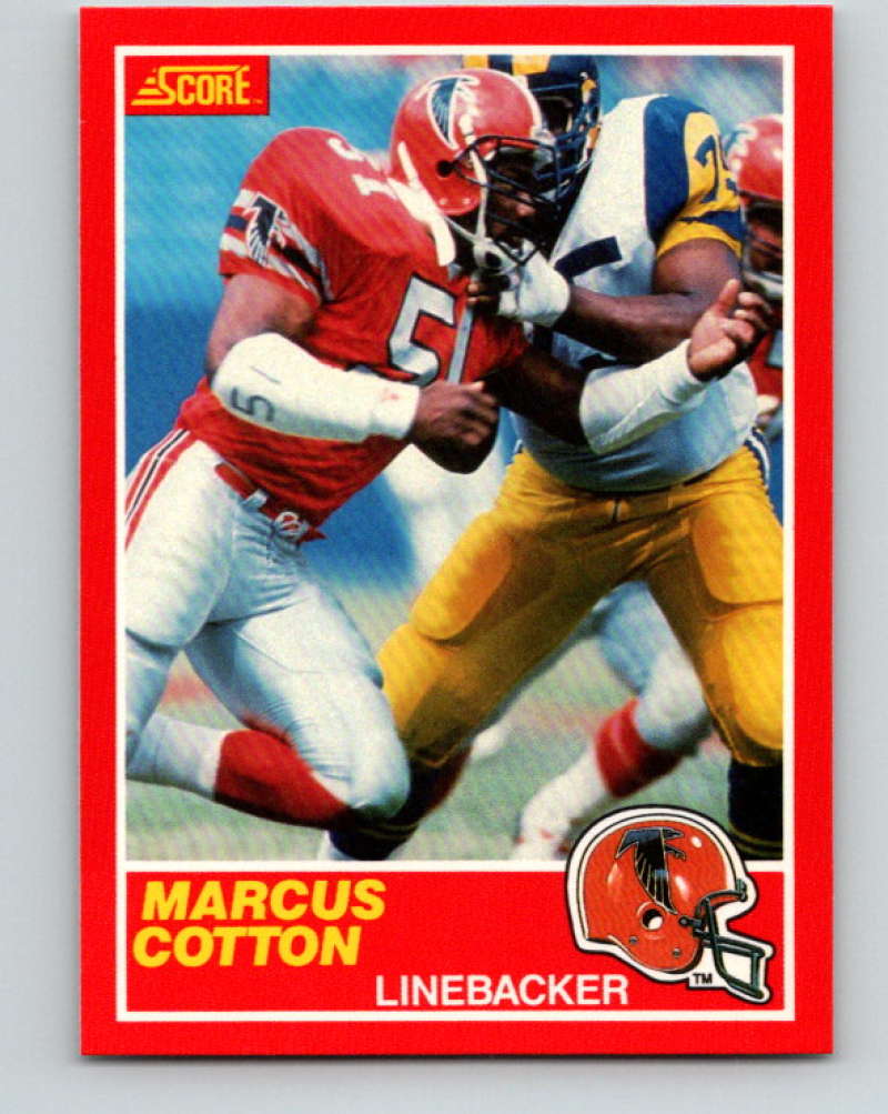 1989 Score #142 Marcus Cotton Mint Atlanta Falcons  Image 1