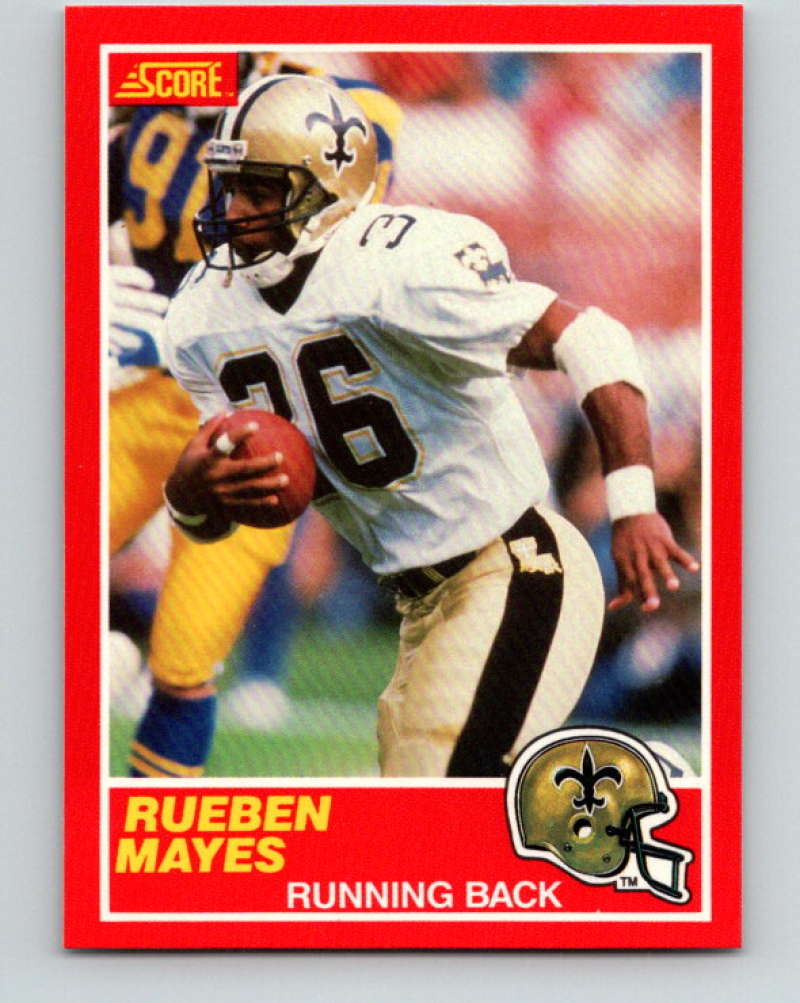 1989 Score #144 Rueben Mayes Mint New Orleans Saints  Image 1