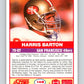 1989 Score #148 Harris Barton Mint RC Rookie San Francisco 49ers  Image 2