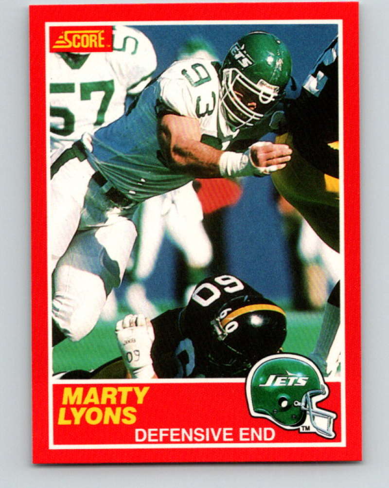 1989 Score #160 Marty Lyons Mint New York Jets  Image 1