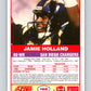 1989 Score #165 Jamie Holland Mint RC Rookie San Diego Chargers  Image 2
