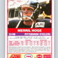1989 Score #166 Merril Hoge Mint RC Rookie Pittsburgh Steelers