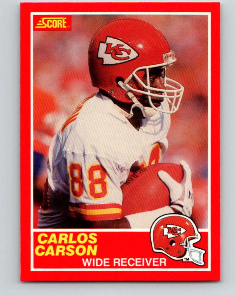 1989 Score #168 Carlos Carson Mint Kansas City Chiefs  Image 1