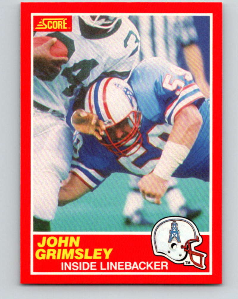 1989 Score #182 John Grimsley Mint Houston Oilers  Image 1