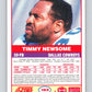1989 Score #183 Timmy Newsome Mint Dallas Cowboys  Image 2