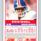 1989 Score #184 Steve Sewell Mint RC Rookie Denver Broncos  Image 2