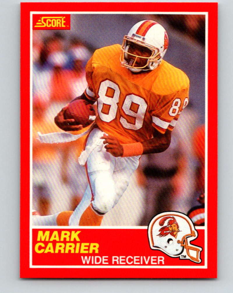 1989 Score #188a Mark Carrier ERR Mint RC Rookie Tampa Bay  Image 1