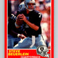 1989 Score #200 Steve Beuerlein Mint RC Rookie Los Angeles Raiders  Image 1