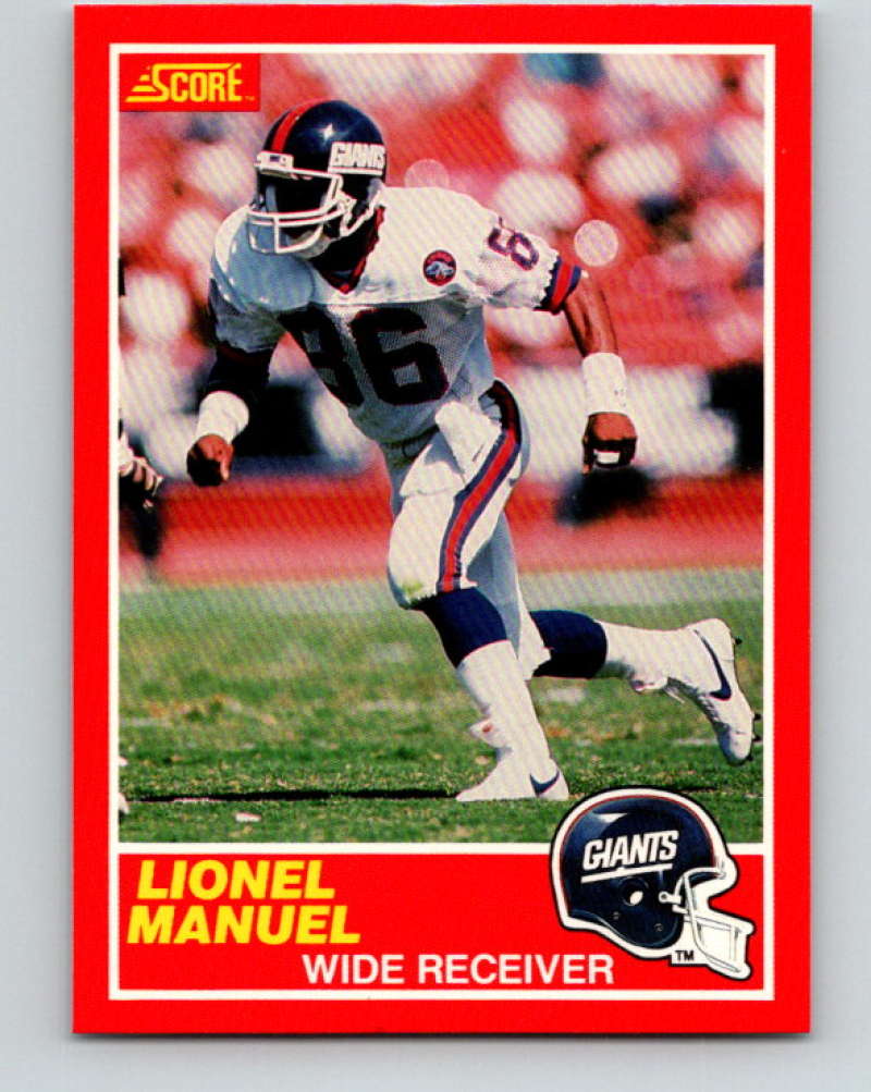 1989 Score #202 Lionel Manuel Mint New York Giants  Image 1