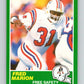 1989 Score #232 Fred Marion Mint New England Patriots  Image 1