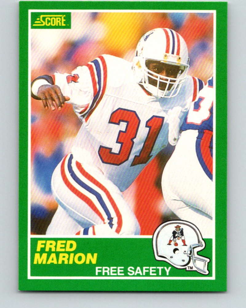 1989 Score #232 Fred Marion Mint New England Patriots  Image 1