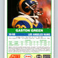 1989 Score #235 Gaston Green Mint RC Rookie Los Angeles Rams  Image 2