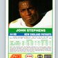 1989 Score #236 John Stephens Mint RC Rookie New England Patriots  Image 2