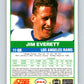 1989 Score #244 Jim Everett Mint Los Angeles Rams  Image 2
