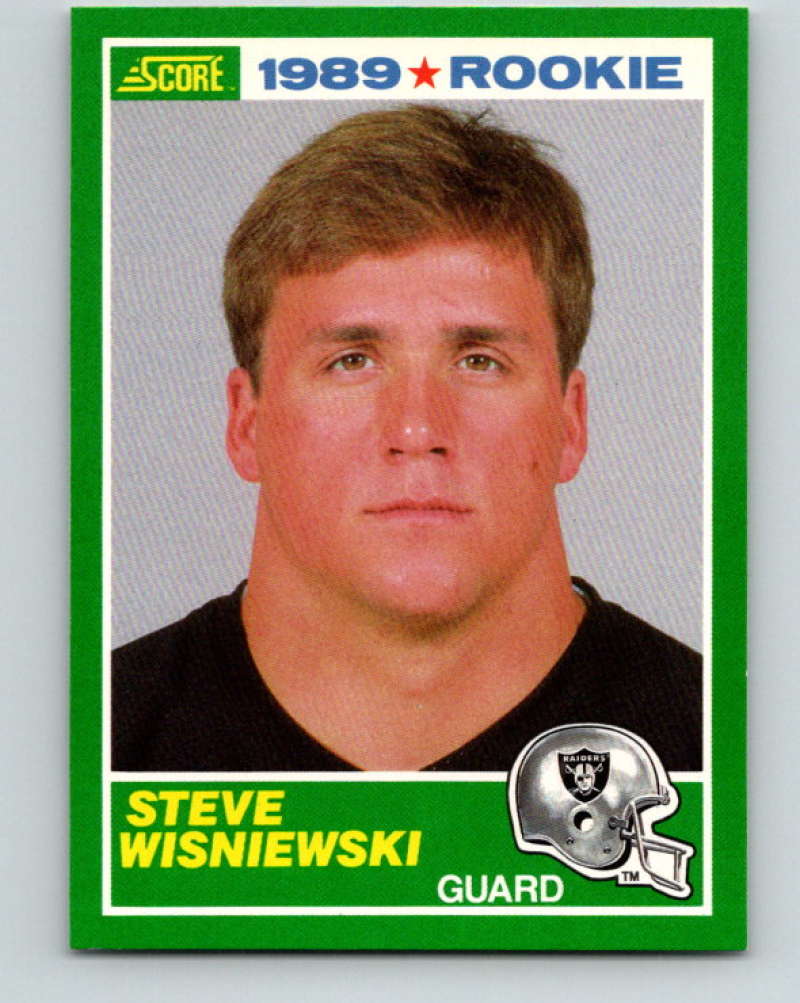 1989 Score #254 Steve Wisniewski Mint RC Rookie Los Angeles Raiders