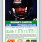1989 Score #276 Rodney Carter Mint Pittsburgh Steelers  Image 2