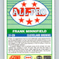 1989 Score #285 Frank Minnifield AP Mint Cleveland Browns  Image 2