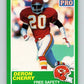 1989 Score #301 Deron Cherry AP Mint Kansas City Chiefs  Image 1