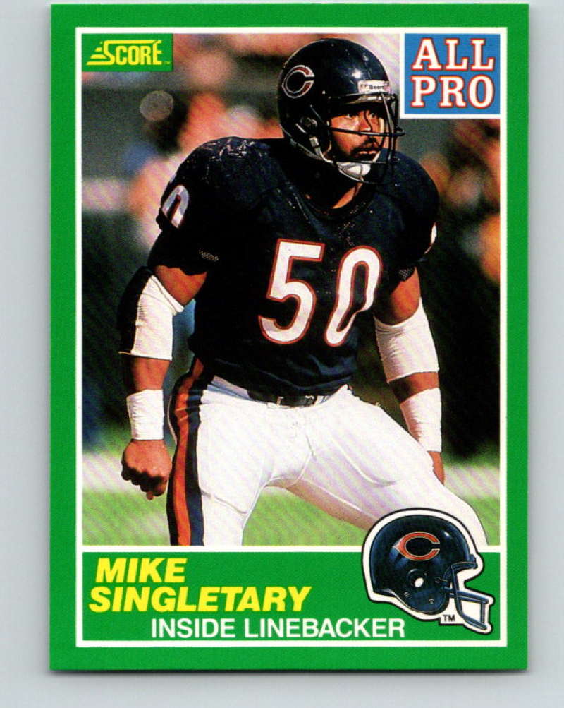 1989 Score #303 Mike Singletary AP Mint Chicago Bears  Image 1