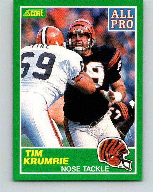 1989 Score #308 Tim Krumrie AP Mint Cincinnati Bengals