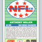 1989 Score #311 Anthony Miller SB Mint San Diego Chargers  Image 2