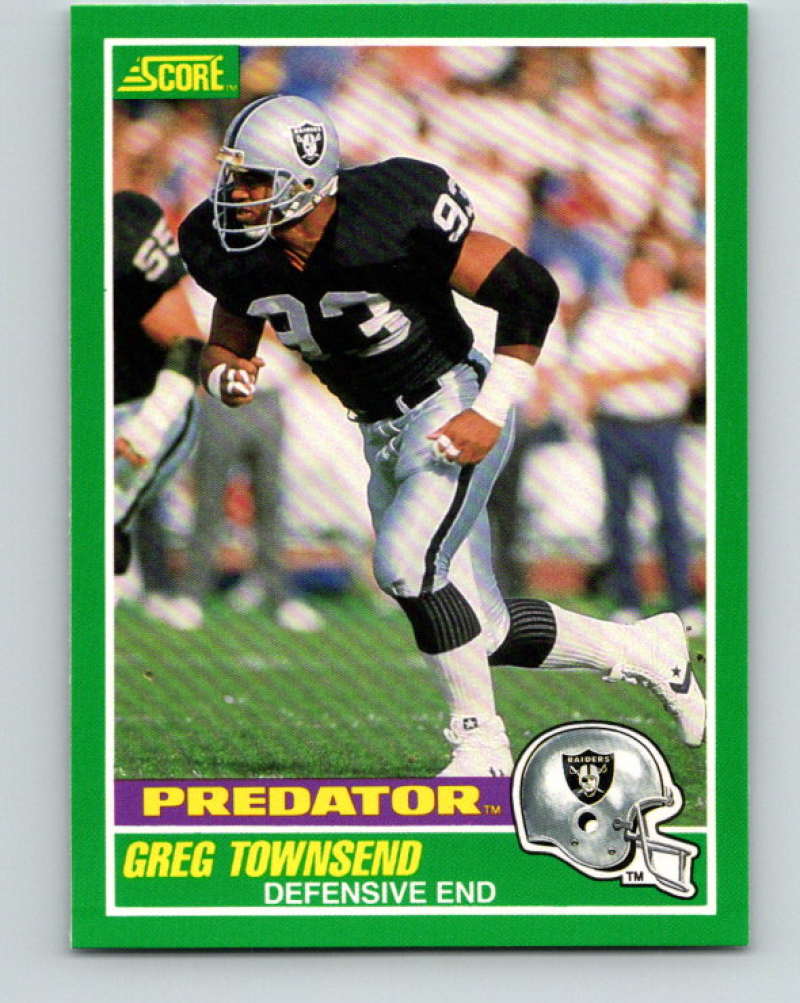 1989 Score #323 Greg Townsend P Mint Los Angeles Raiders  Image 1