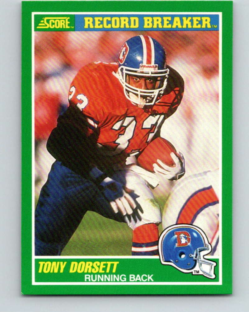 1989 Score #326 Tony Dorsett RB Mint Denver Broncos  Image 1