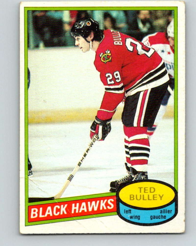 1980-81 O-Pee-Chee #229 Ted Bulley NHL Chicago Blackhawks  7986 Image 1