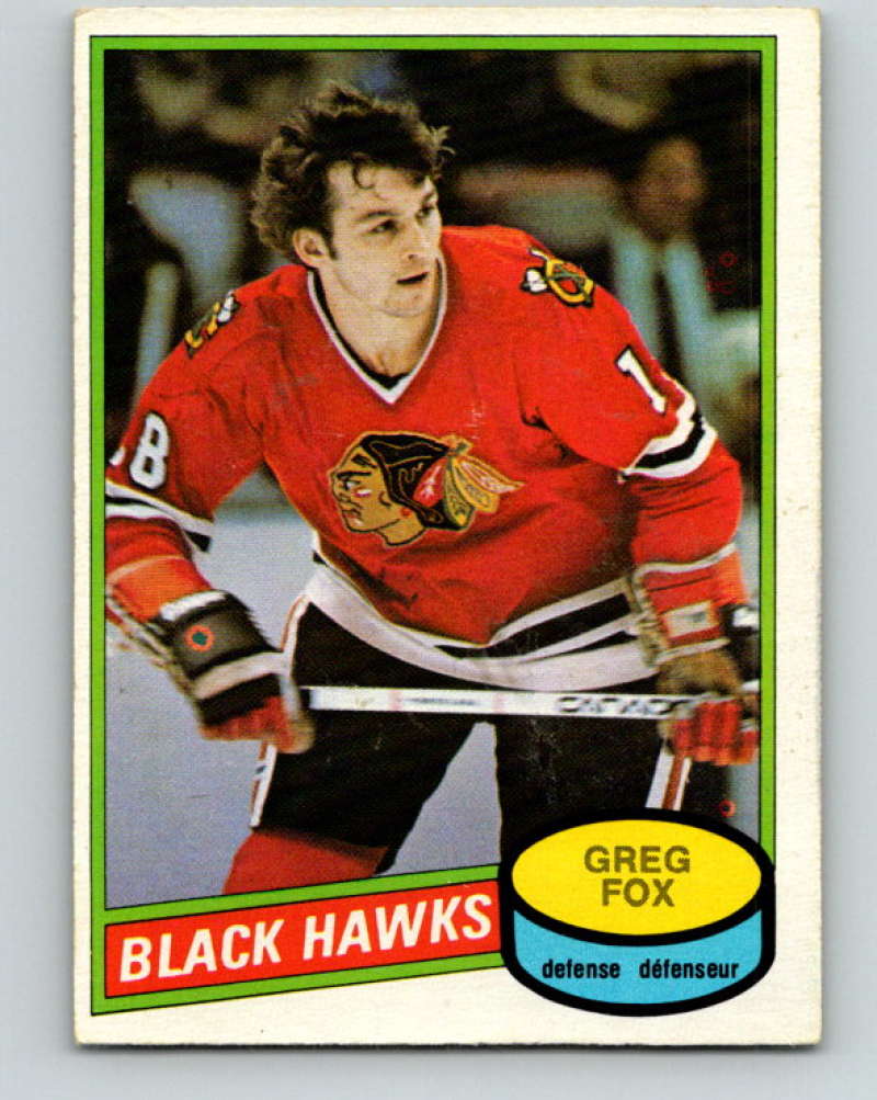 1980-81 O-Pee-Chee #268 Greg Fox NHL Chicago Blackhawks  8025 Image 1