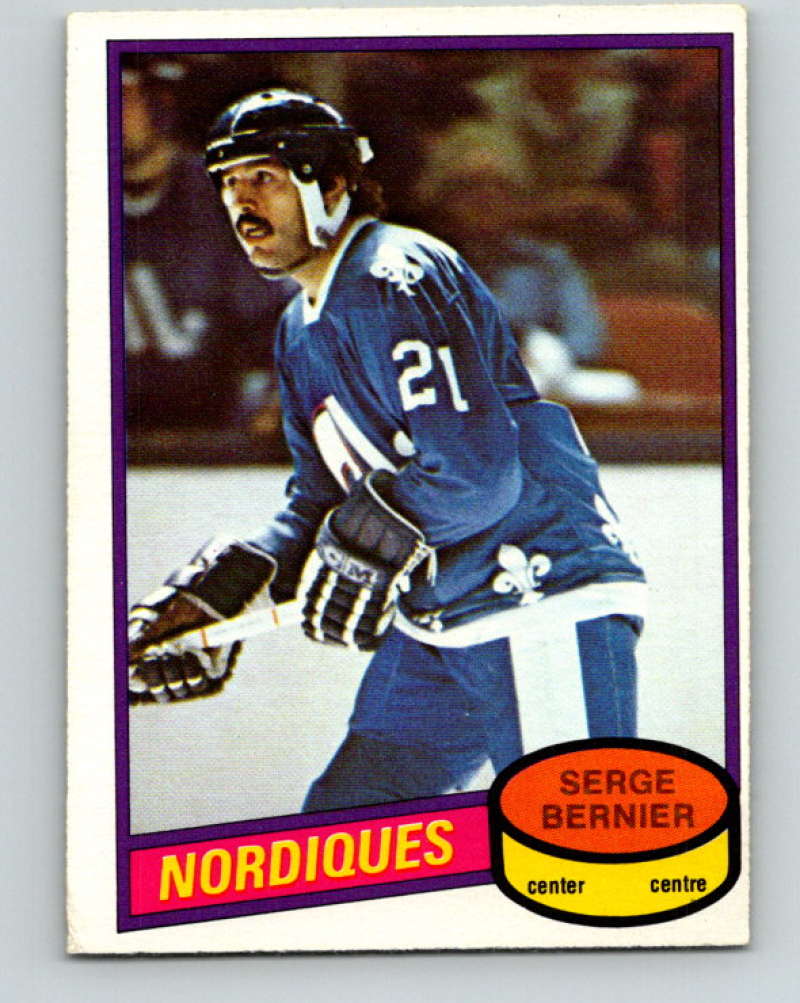 1980-81 O-Pee-Chee #309 Serge Bernier NHL Quebec Nordiques  8066 Image 1