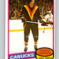 1980-81 O-Pee-Chee #312 Harold Snepsts NHL Vancouver Canucks  8069 Image 1