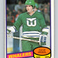 1980-81 O-Pee-Chee #381 Dave Debol NHL Hartford Whalers  8138