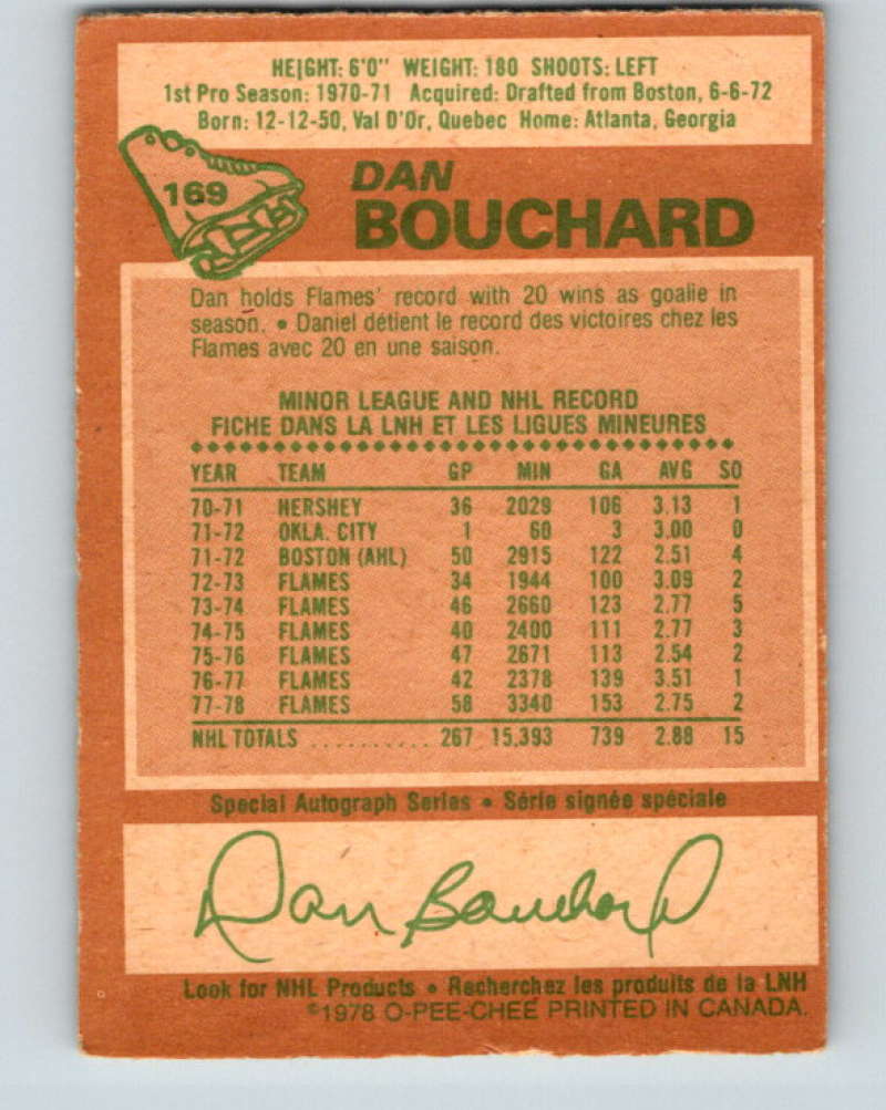 1978-79 O-Pee-Chee #169 Dan Bouchard  Atlanta Flames  8468