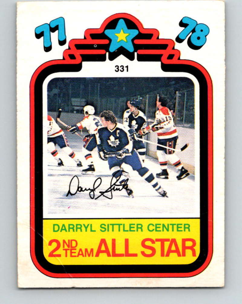 1978-79 O-Pee-Chee #331 Darryl Sittler AS  Toronto Maple Leafs  8630
