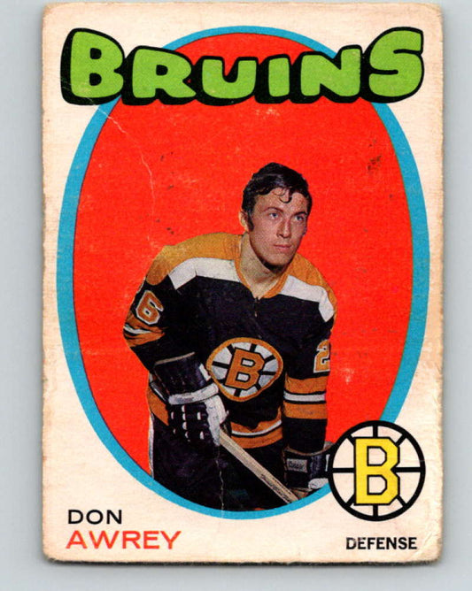1971-72 O-Pee-Chee #3 Don Awrey  Boston Bruins  8698