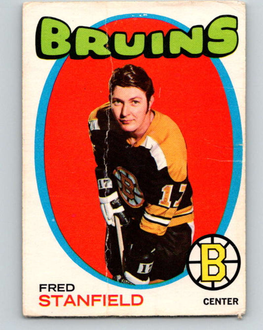 1971-72 O-Pee-Chee #7 Fred Stanfield  Boston Bruins  8702 Image 1