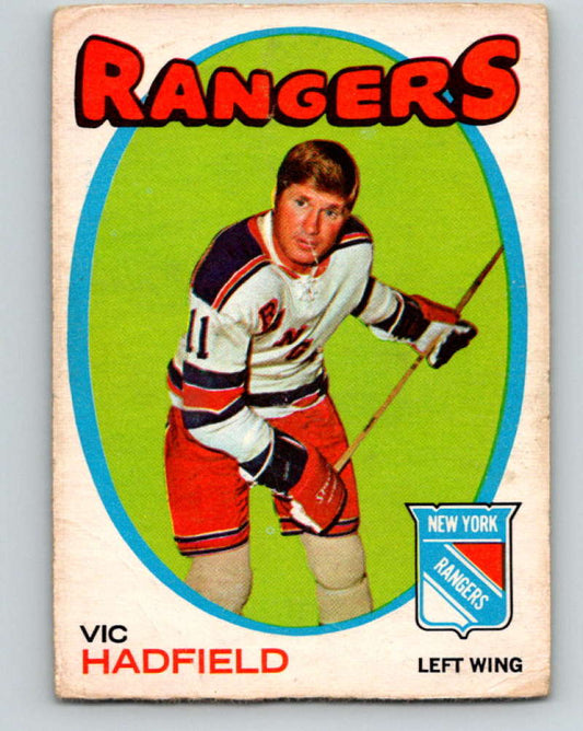 1971-72 O-Pee-Chee #9 Vic Hadfield  New York Rangers  8704 Image 1