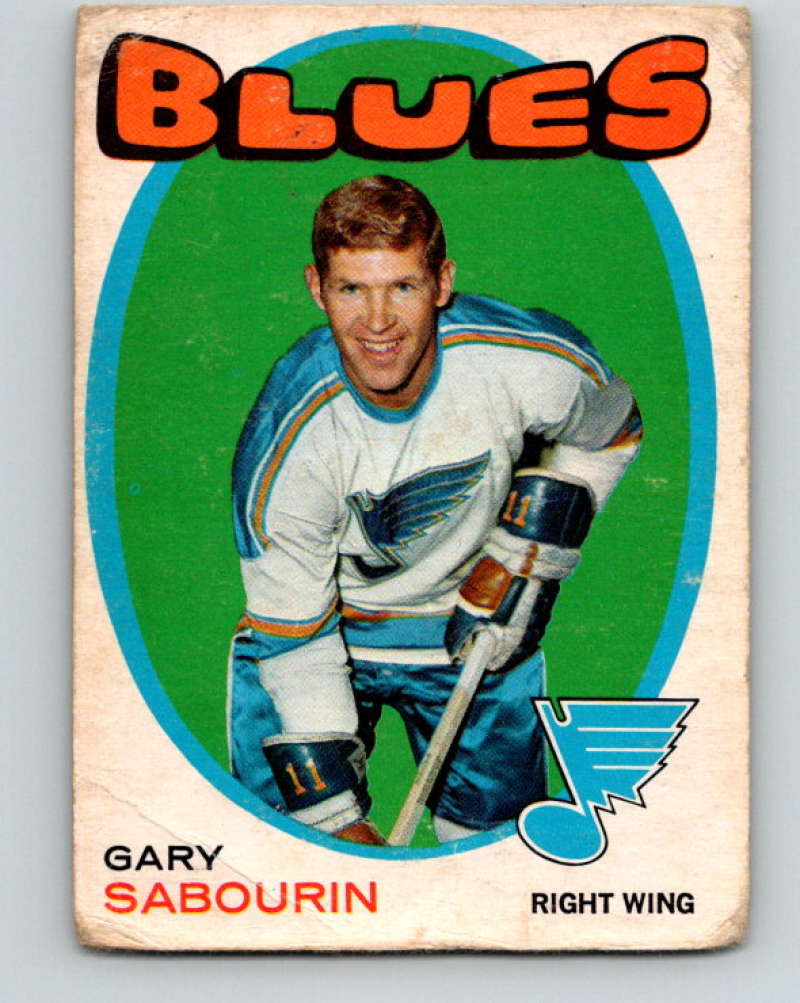 1971-72 O-Pee-Chee #13 Gary Sabourin  St. Louis Blues  8708