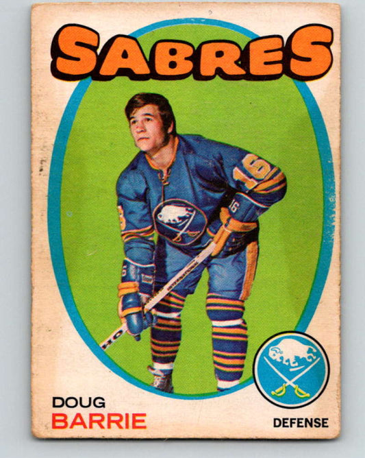 1971-72 O-Pee-Chee #22 Doug Barrie  RC Rookie Buffalo Sabres  8717 Image 1