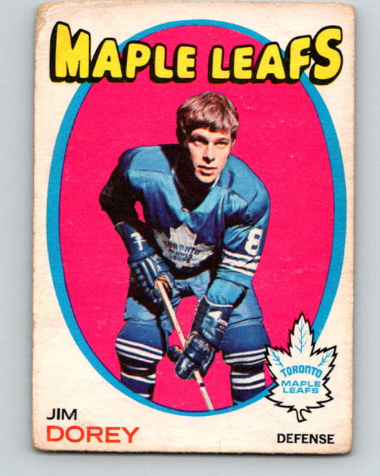 1971-72 O-Pee-Chee #57 Jim Dorey  Toronto Maple Leafs  8752