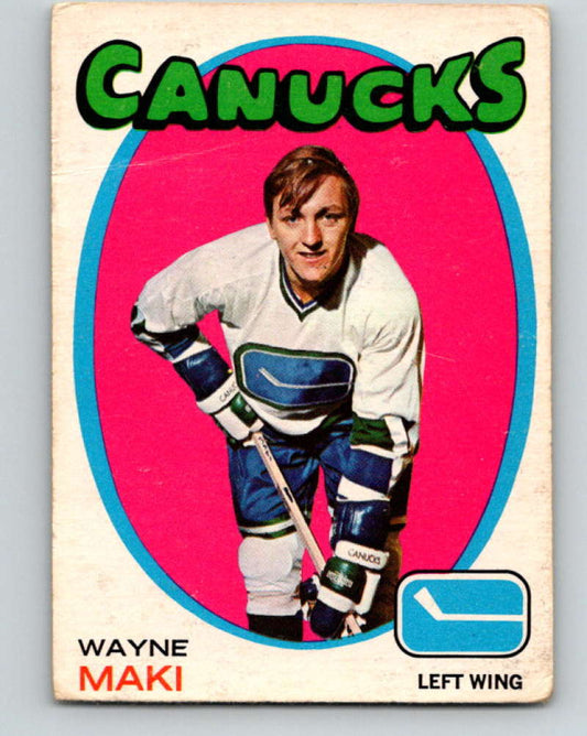 1971-72 O-Pee-Chee #58 Wayne Maki  Vancouver Canucks  8753